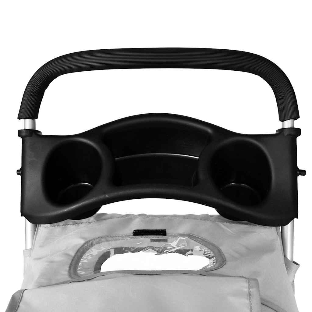 Poussette pour Chat et Petit Chien Pliable jusqu'à 15 kg Grise – vue 4
