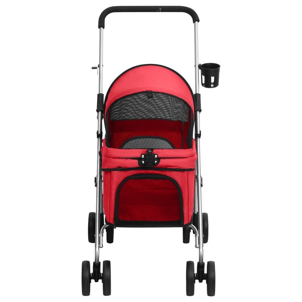 Poussette pour Chien Pliante jusqu'à 15 kg 76 x 50 x 100 cm Rouge – vue 2