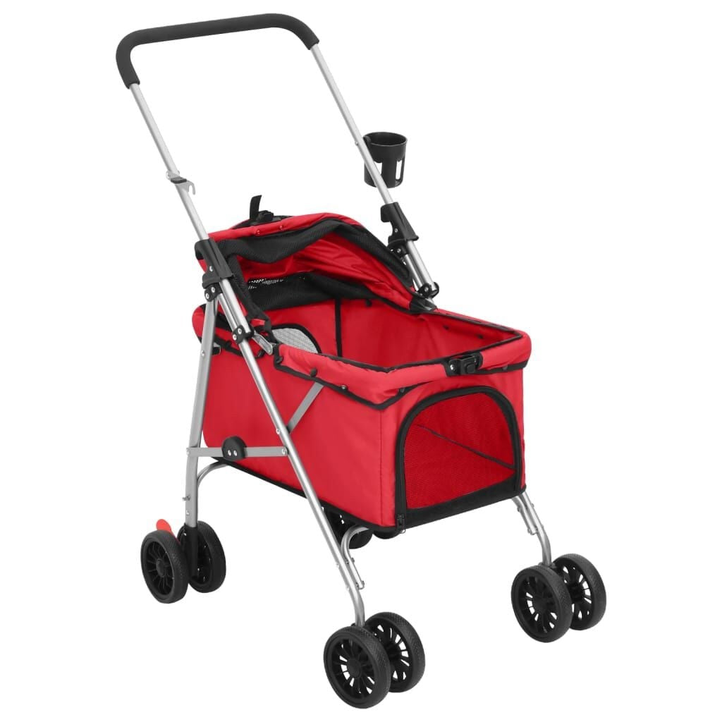 Poussette pour Chien Pliante jusqu'à 15 kg 76 x 50 x 100 cm Rouge – vue 3