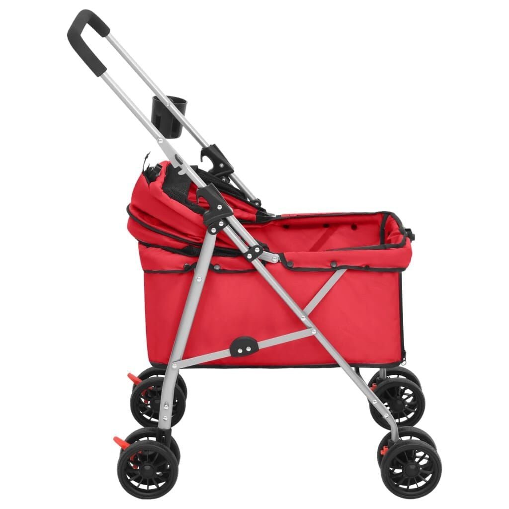 Poussette pour Chien Pliante jusqu'à 15 kg 76 x 50 x 100 cm Rouge – vue 5