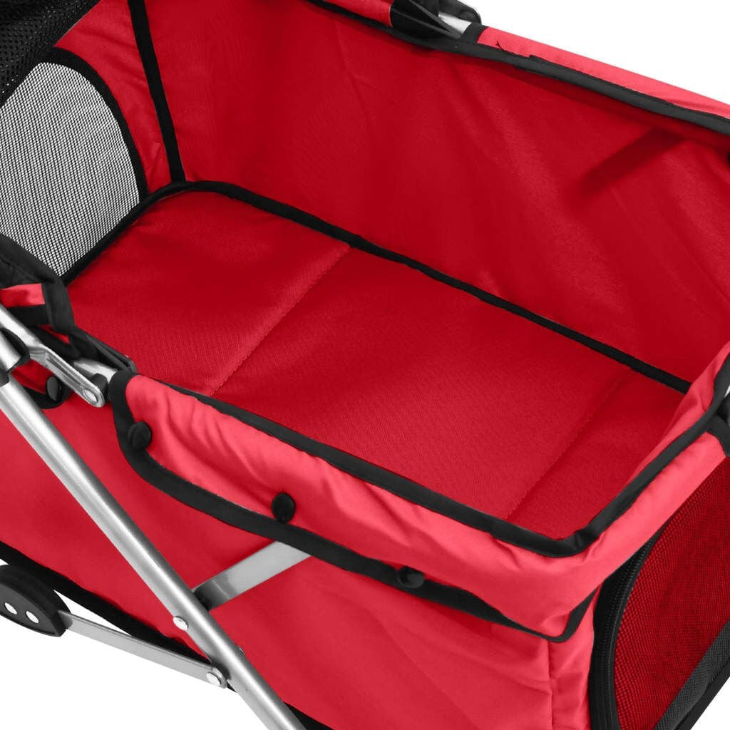 Poussette pour Chien Pliante jusqu'à 15 kg 76 x 50 x 100 cm Rouge – vue 6