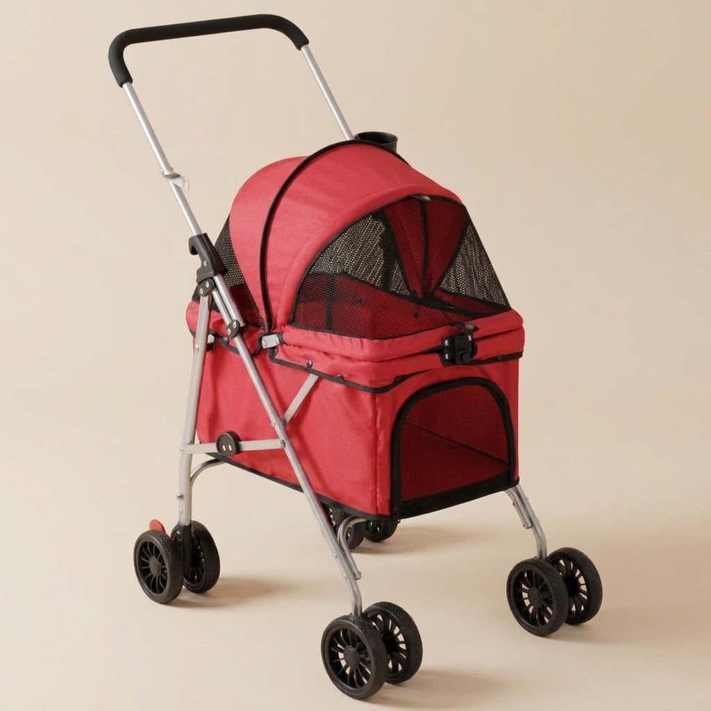 Poussette pour Chien Pliante jusqu'à 15 kg 76 x 50 x 100 cm Rouge – photo du produit