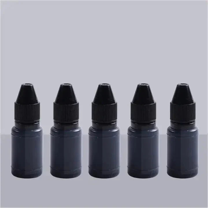 5 pcs flacon plastique noir avec vis pour recharge de cartouche d’encre : Encre de qualité supérieure