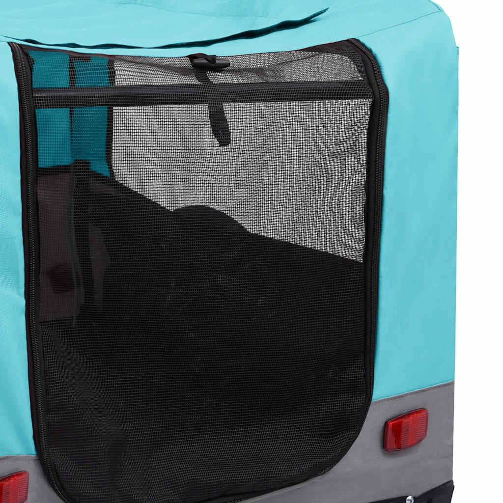 Remorque Poussette Chien 2 en 1 pour Vélo Bleu et Gris – vue 8