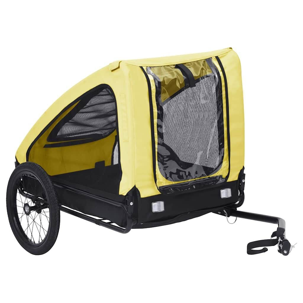 Remorque Vélo Grand Chien jusqu'à 40 kg Jaune et Noir