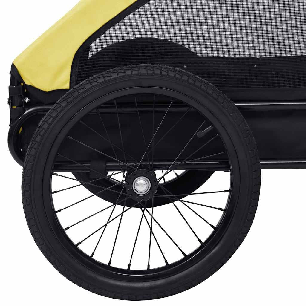 Remorque Vélo Grand Chien jusqu'à 40 kg Jaune et Noir – vue 8