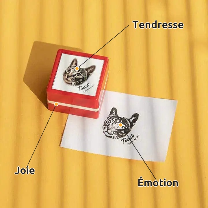 Pawprints™ : Tampon encreur avec motif chat, cadeau parfait
