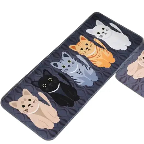 Tapis De Sol Chat Mignons Pour Un Intérieur Plein De Bonne Humeur - Gris-bleu / 40cmx60cm Transparent Background