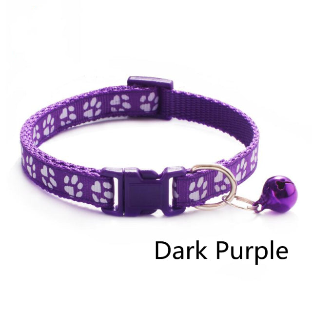 Collier coloré pour chat violet 
